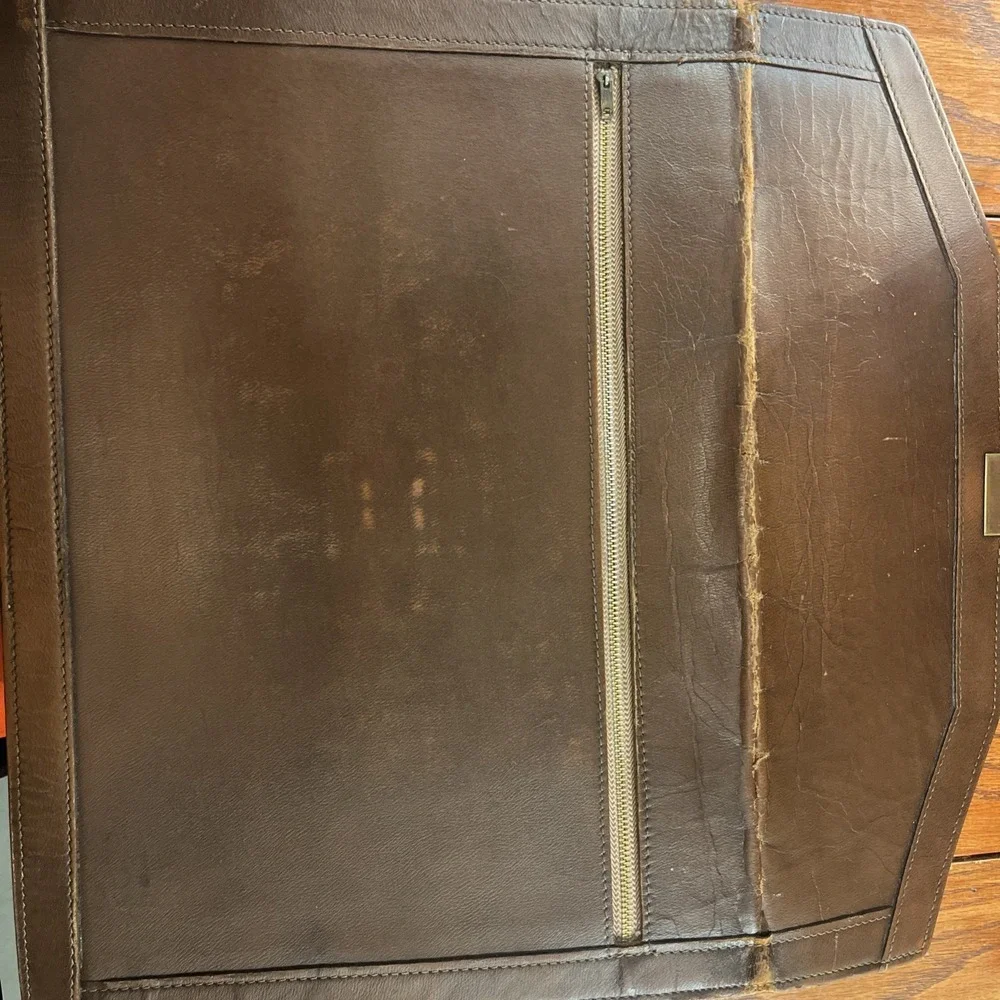 Vintage Hartmann Leather Laptop Document Portfolio Envelope Briefcase 1950 Talon